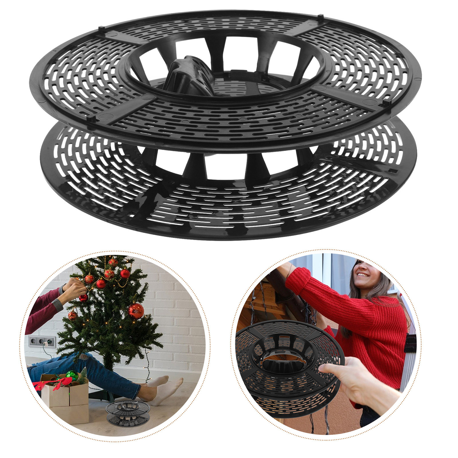 Reel Handle - Christmas String Light Storage Reel Cord